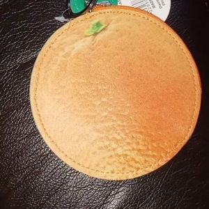Orange coin purse